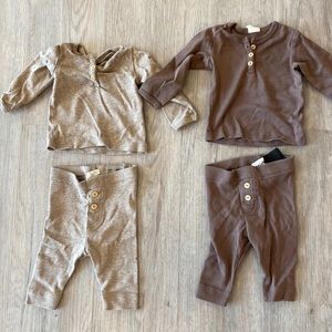 Newborn Neutral legging and shirt set from H&M